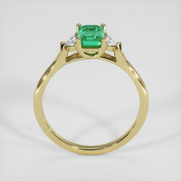 0.95 Ct. Emerald Ring, 18K Yellow Gold 3