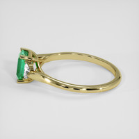 0.95 Ct. Emerald Ring, 18K Yellow Gold 4