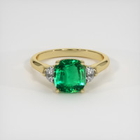 2.04 Ct. Emerald Ring, 18K Yellow Gold 1