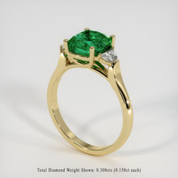 2.04 Ct. Emerald Ring, 18K Yellow Gold 2