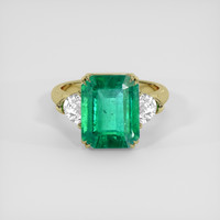 4.51 Ct. Emerald Ring, 18K Yellow Gold 1