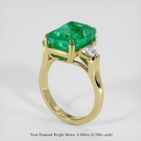 4.51 Ct. Emerald Ring, 18K Yellow Gold 2