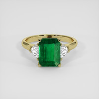 1.67 Ct. Emerald Ring, 18K Yellow Gold 1
