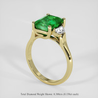 1.87 Ct. Emerald Ring, 18K Yellow Gold 2