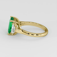 1.42 Ct. Emerald Ring, 18K Yellow Gold 4