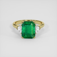 2.08 Ct. Emerald Ring, 18K Yellow Gold 1