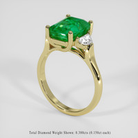 2.08 Ct. Emerald Ring, 18K Yellow Gold 2