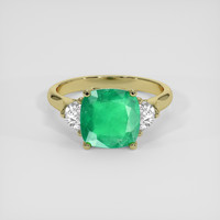 1.51 Ct. Emerald Ring, 18K Yellow Gold 1