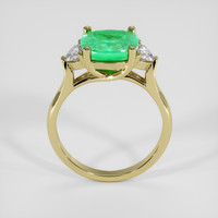 1.51 Ct. Emerald Ring, 18K Yellow Gold 3