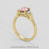 1.46 Ct. Peach Tourmaline Ring, 18K Yellow Gold 2