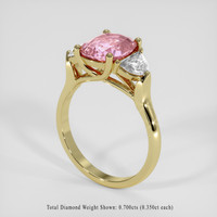 2.41 Ct. Pink Tourmaline Ring, 18K Yellow Gold 2