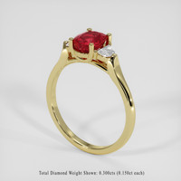 1.21 Ct. Ruby Ring, 18K Yellow Gold 2