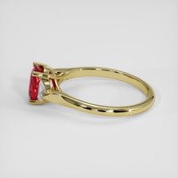1.21 Ct. Ruby Ring, 18K Yellow Gold 4
