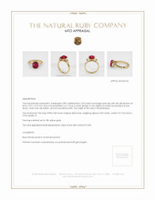 Ruby Ring 2.02 Ct., 18K Yellow Gold Appraisal
