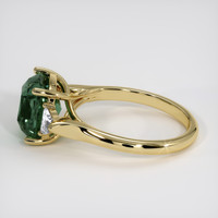 4.51 Ct. Bluish Green Sapphire Ring, 18K Yellow Gold 4