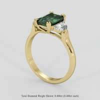 3.03 Ct. Green Sapphire Ring, 18K Yellow Gold 2