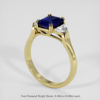 4.02 Ct. Blue Sapphire Ring, 18K Yellow Gold 2