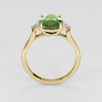 3.02 Ct. Green Sapphire Ring, 18K Yellow Gold 3