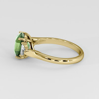 3.02 Ct. Green Sapphire Ring, 18K Yellow Gold 4
