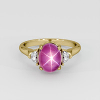 5.11 Ct. Pink Sapphire Ring, 18K Yellow Gold 1