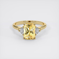 3.53 Ct. Yellow Sapphire Ring, 18K Yellow Gold 1