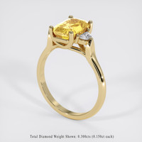 3.53 Ct. Yellow Sapphire Ring, 18K Yellow Gold 2