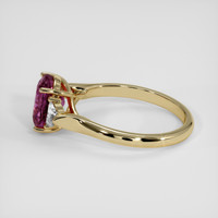 2.68 Ct. Purplish Pink Sapphire Ring, 18K Yellow Gold 4