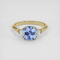2.57 Ct. Blue Sapphire Ring, 18K Yellow Gold 1