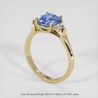 2.57 Ct. Blue Sapphire Ring, 18K Yellow Gold 2