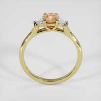 0.62 Ct. Padparadscha Sapphire Ring, 18K Yellow Gold 3