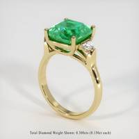 4.21 Ct. Emerald Ring, 18K Yellow Gold 2