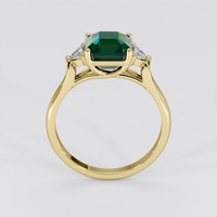 3.05 Ct. Bluish Green Sapphire Ring, 18K Yellow Gold 3