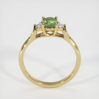 1.14 Ct. Yellowish Green Sapphire Ring, 18K Yellow Gold 3
