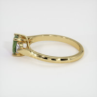 1.14 Ct. Yellowish Green Sapphire Ring, 18K Yellow Gold 4