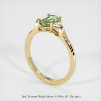 1.59 Ct. Sapphire Ring, 18K Yellow Gold 2