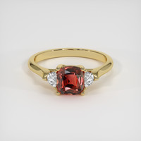 2.01 Ct. Reddish Orange Sapphire Ring, 18K Yellow Gold 1
