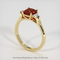 2.01 Ct. Reddish Orange Sapphire Ring, 18K Yellow Gold 2