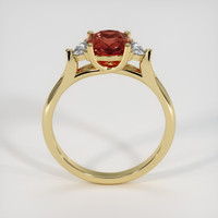 2.01 Ct. Reddish Orange Sapphire Ring, 18K Yellow Gold 3