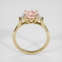 2.48 Ct. Peach Sapphire Ring, 18K Yellow Gold 3