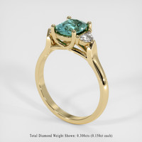 1.26 Ct. Sapphire Ring, 18K Yellow Gold 2