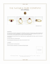 Ruby Ring 1.88 Ct., 18K Yellow Gold Appraisal