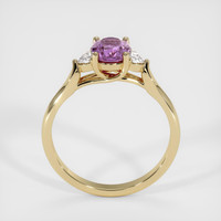 1.10 Ct. Purplish Pink Sapphire Ring, 18K Yellow Gold 3