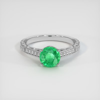 1.23 Ct. Emerald Ring, Platinum 950 1