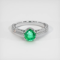 0.64 Ct. Emerald Ring, Platinum 950 1