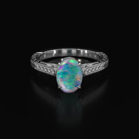 1.36 Ct. Gemstone Ring, Platinum 950 1