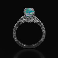 1.36 Ct. Gemstone Ring, Platinum 950 3