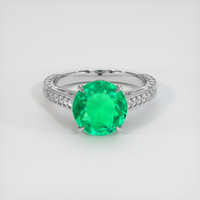 2.71 Ct. Emerald Ring, Platinum 950 1