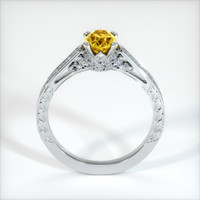 0.89 Ct. Orangish Yellow Sapphire Ring, Platinum 950 3