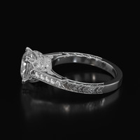 3.03 Ct. White Sapphire Ring, 10K White Gold 4