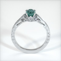 0.73 Ct. Bluish Green Sapphire Ring, 10K White Gold 3